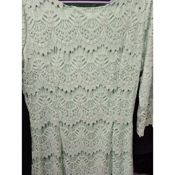 NWT Dainty Jewells Mint Green Lace Dress Modest Apparel For Women Medium - Picture 7 of 12